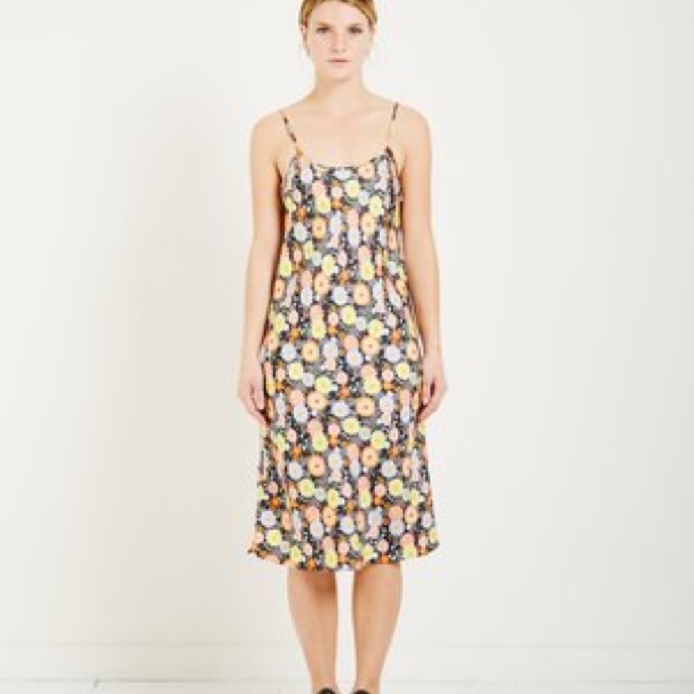 6397 silk floral slip midi/maxi dress